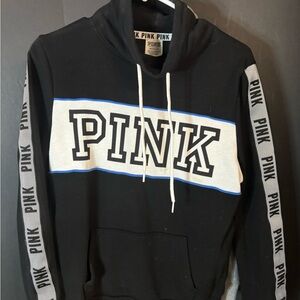 PINK Victoria's Secret Black and White Hoodie
